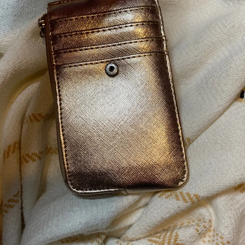 Gold Card Holder Key Wallet - Women's Accessory